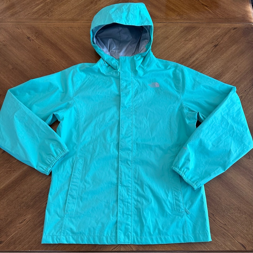 North Face Rain Jacket, Size XL 18, Dry Vent Waterproof, Full Zip, outdoor Girls